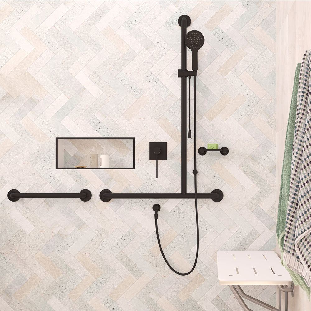 Accessible Care 450mm Grab Rail, Matte Black