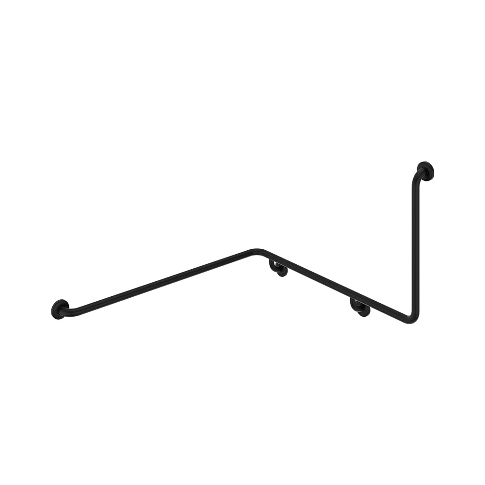 90° Accessible Left-Hand Wrap Around Grab Rail, Matte Black