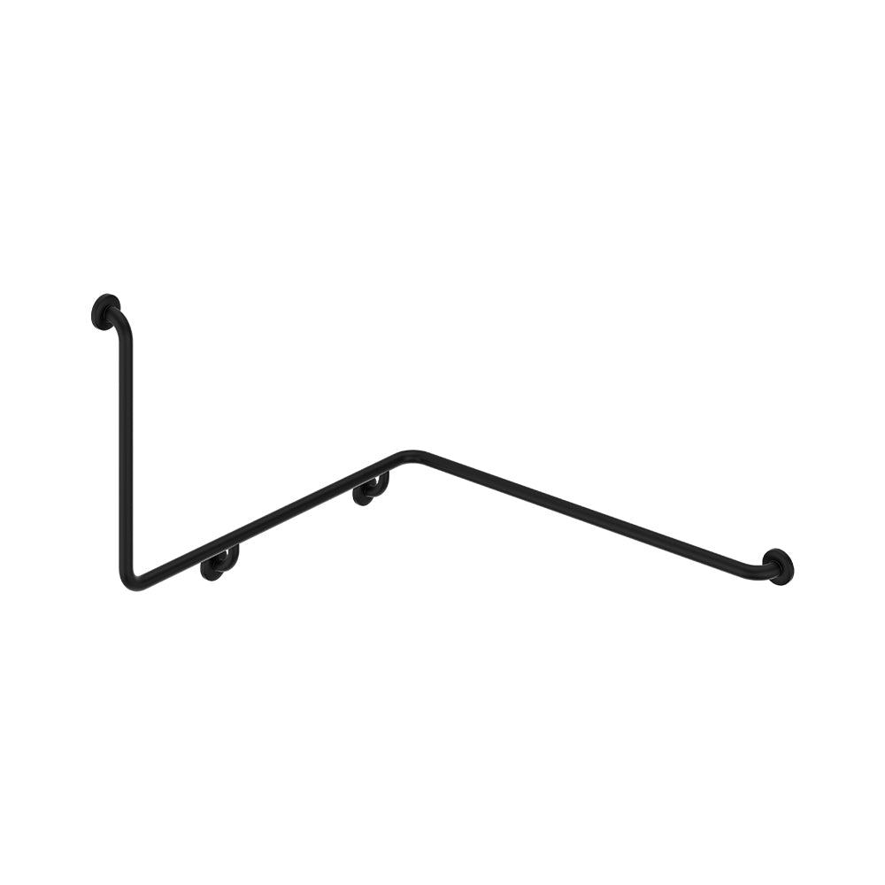 90° Accessible Right-Hand Wrap Around Grab Rail, Matte Black