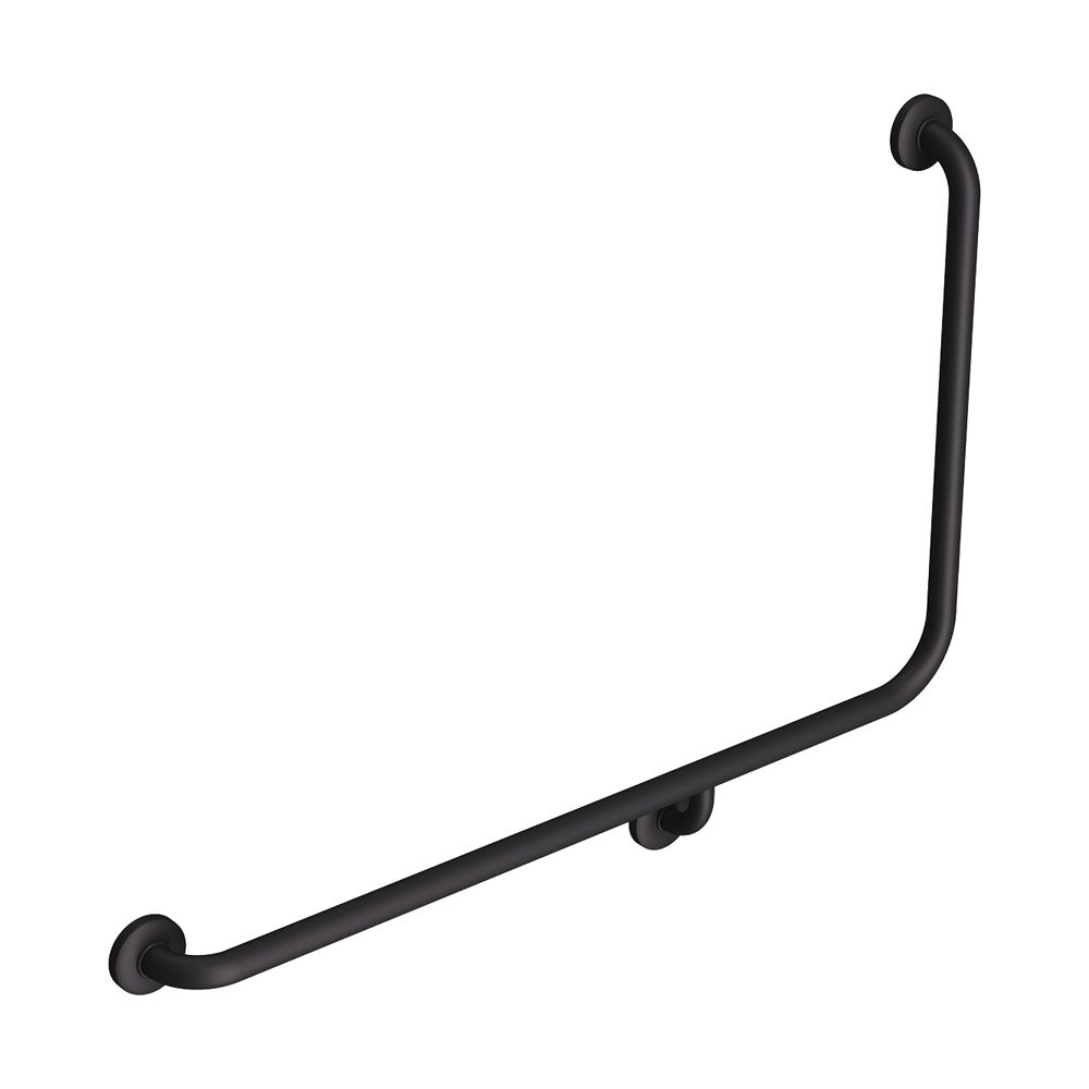 90° Accessible Care Left-Hand Grab Rail, Matte Black