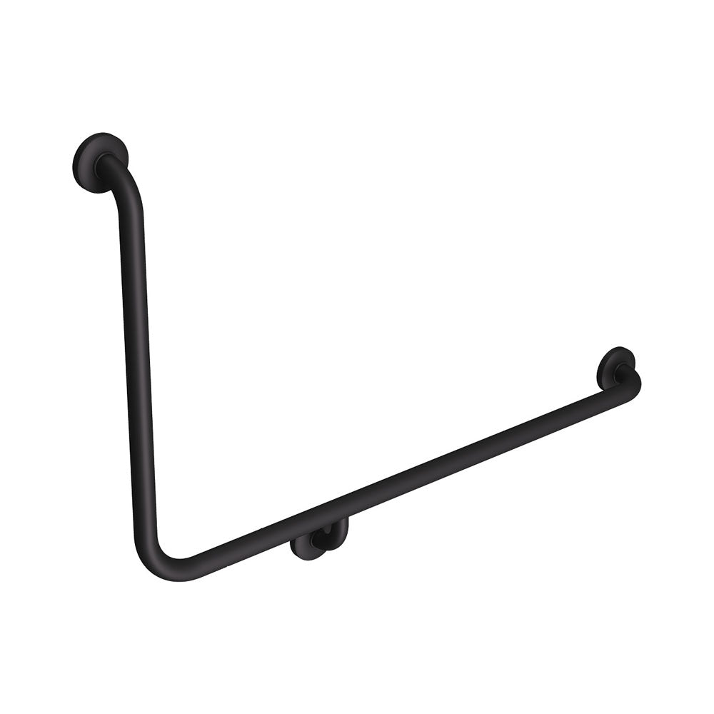 90° Accessible Care Right-Hand Grab Rail, Matte Black