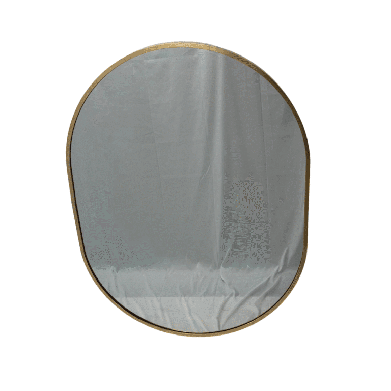 Gold Framed Oval Wall Mirror – 60 x 120cm Classic Decorative Design