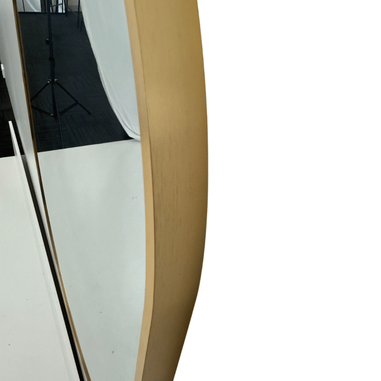 Gold Framed Oval Wall Mirror – 60 x 120cm Classic Decorative Design