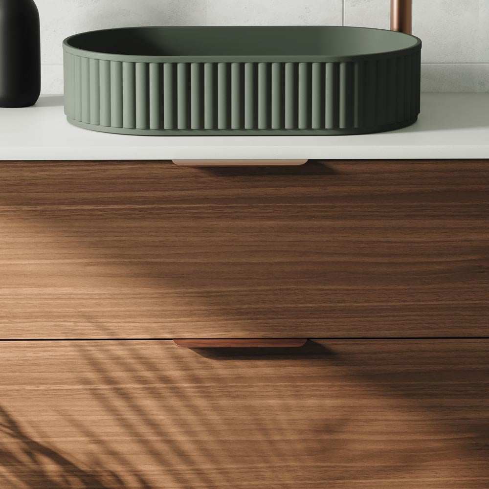 Edge 200mm Curved Pull Handle, Brushed Copper