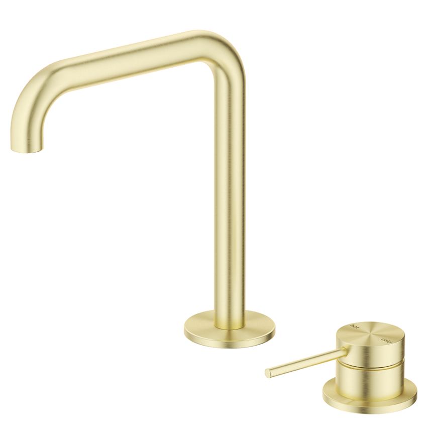 Mica Soft-Square Hob Basin Mixer Set
