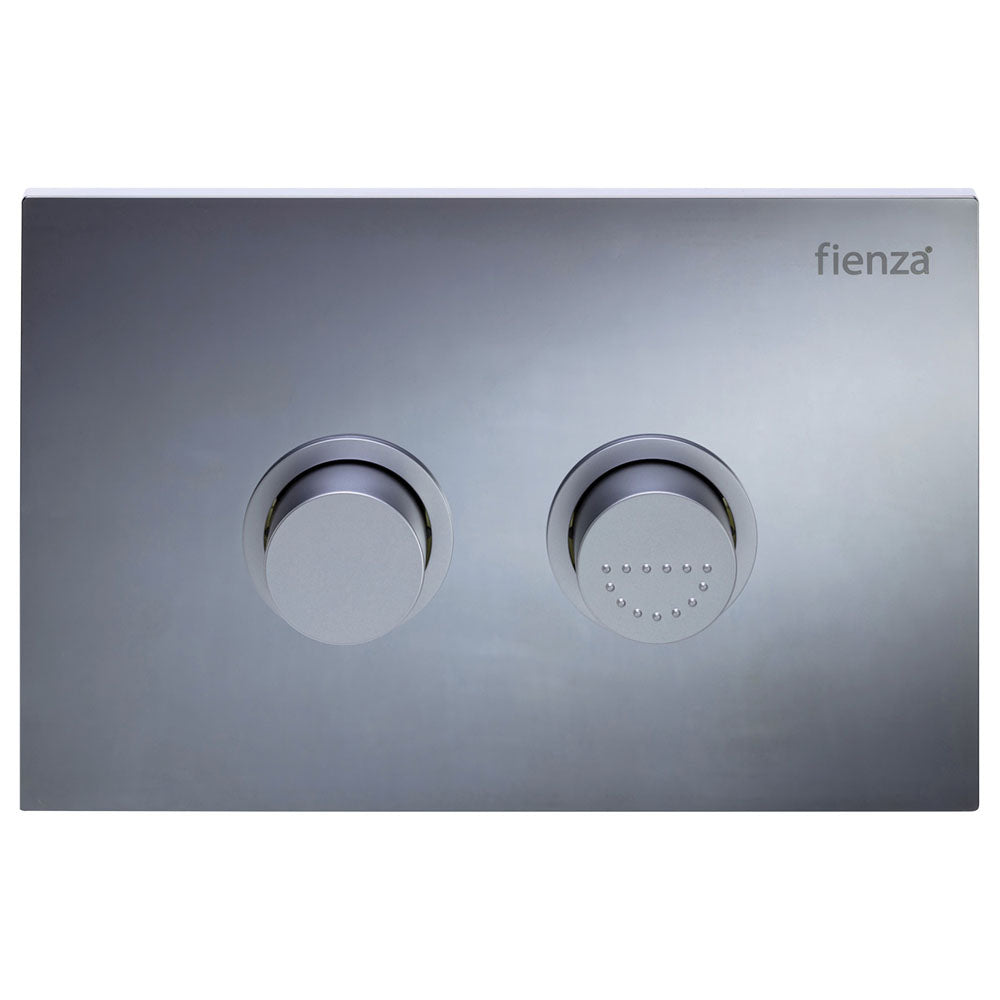 Fienza R&T Care Raised Button Flush Plate, Chrome