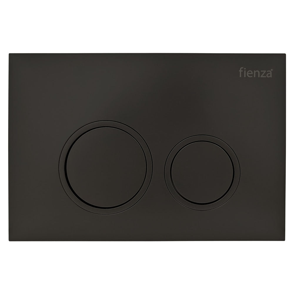 Fienza R&amp;T Round Button Flush Plate, Matte Black 