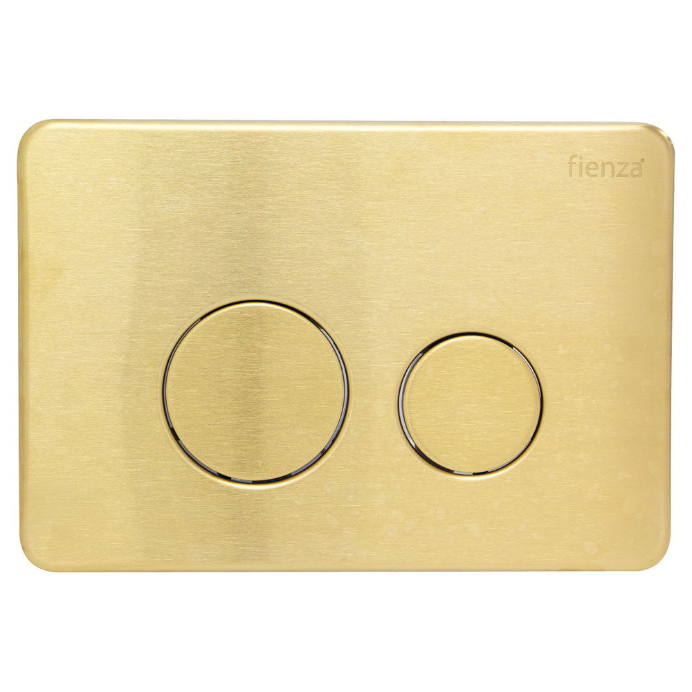 Fienza R&amp;T Round Button Flush Plate, Urban Brass