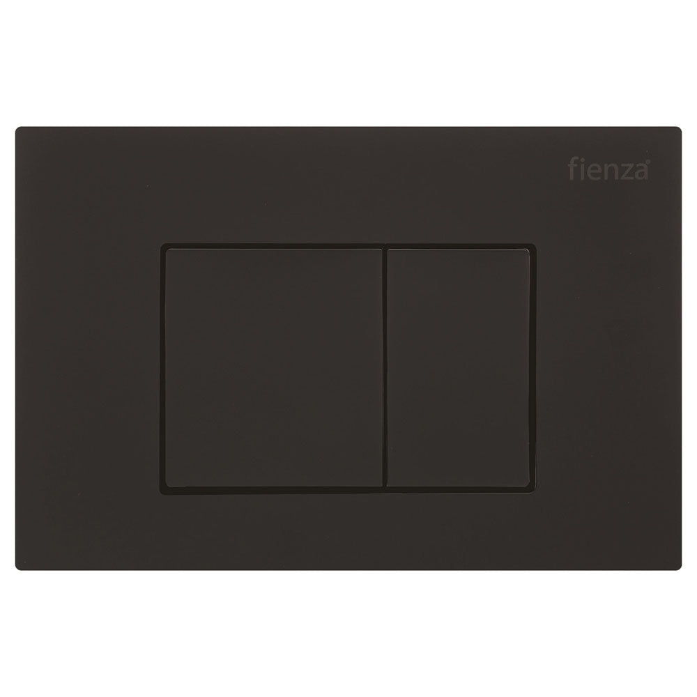 Fienza R&amp;T Rectangular Button Flush Plate, Matte Black