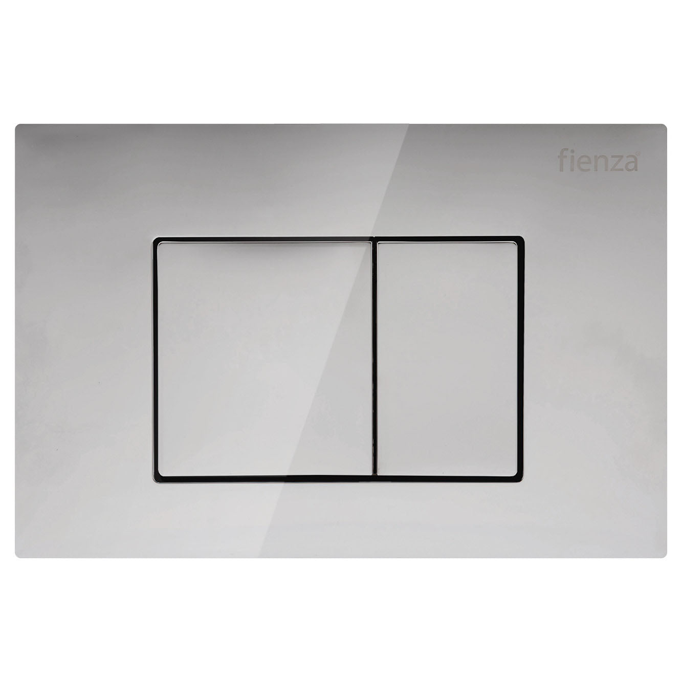 Fienza R&T Rectangular Button Flush Plate, Chrome