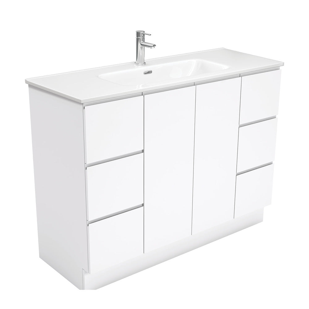 Joli Fingerpull Gloss White 1200 Vanity On Kickboard