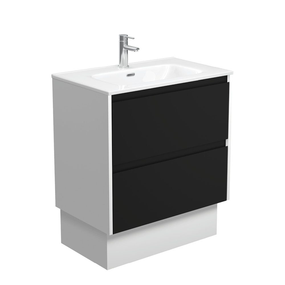 Joli Amato 750 Satin Black Vanity On Kick, Satin White Panels