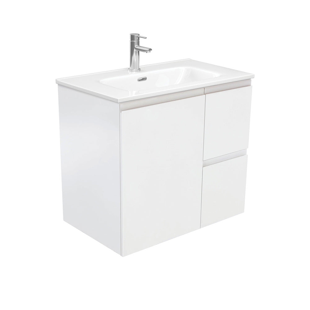 Joli Fingerpull Satin White 750 Wall-Hung Vanity