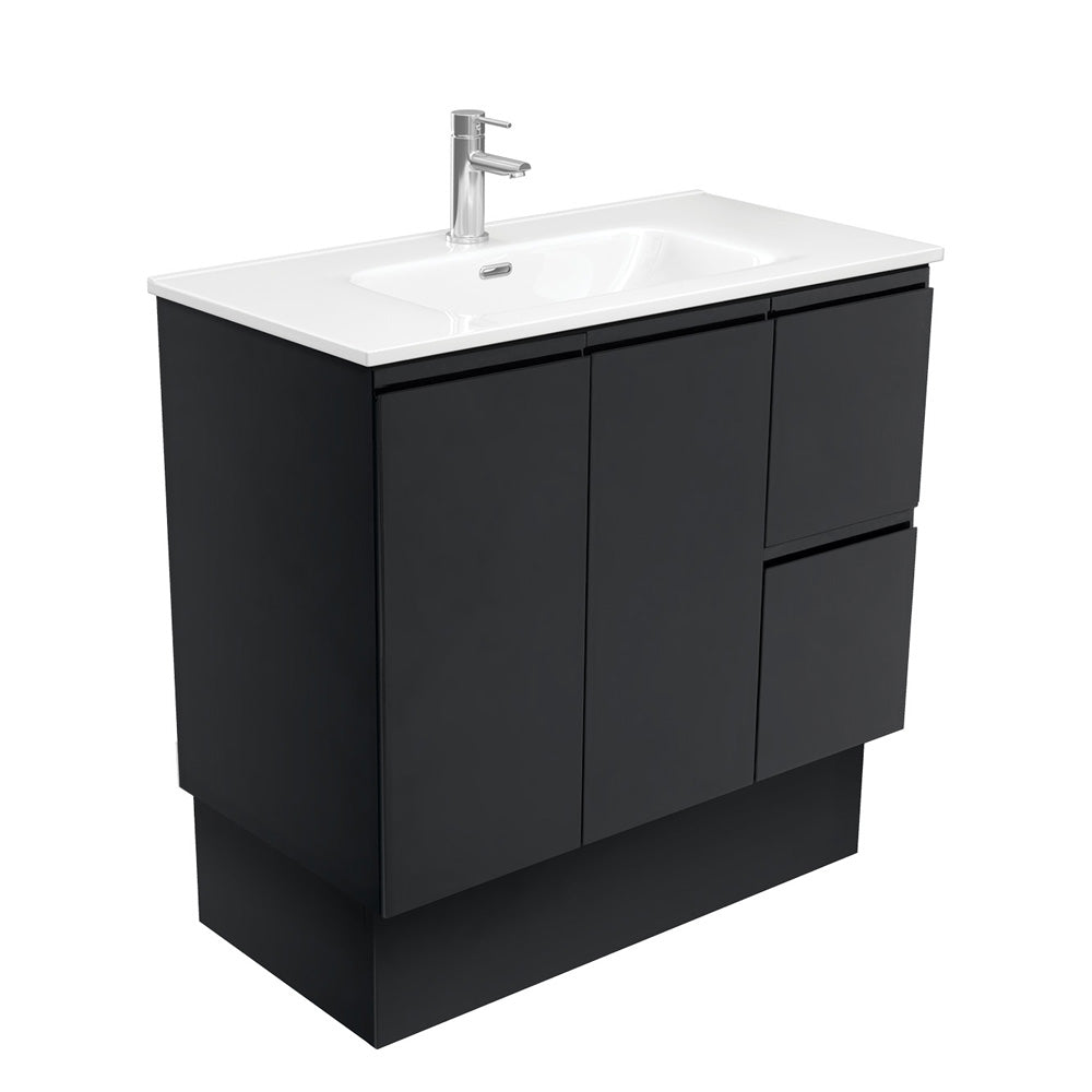 Joli Fingerpull Satin Black 900 Vanity On Kickboard