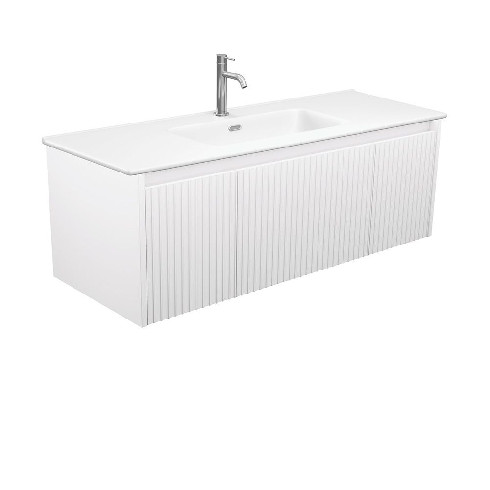 Joli Matte Alina Satin White 1200 Wall Hung Vanity