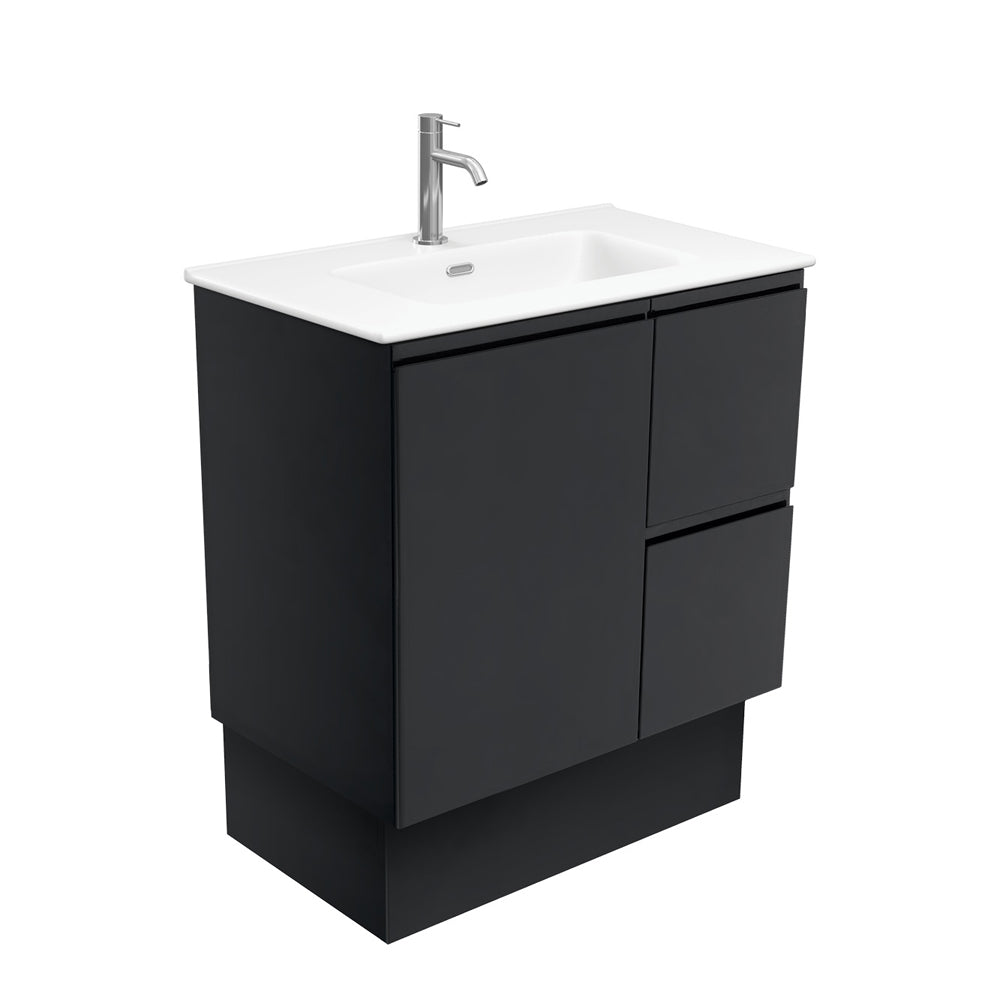 Joli Matte Fingerpull Satin Black 750 Vanity On Kickboard