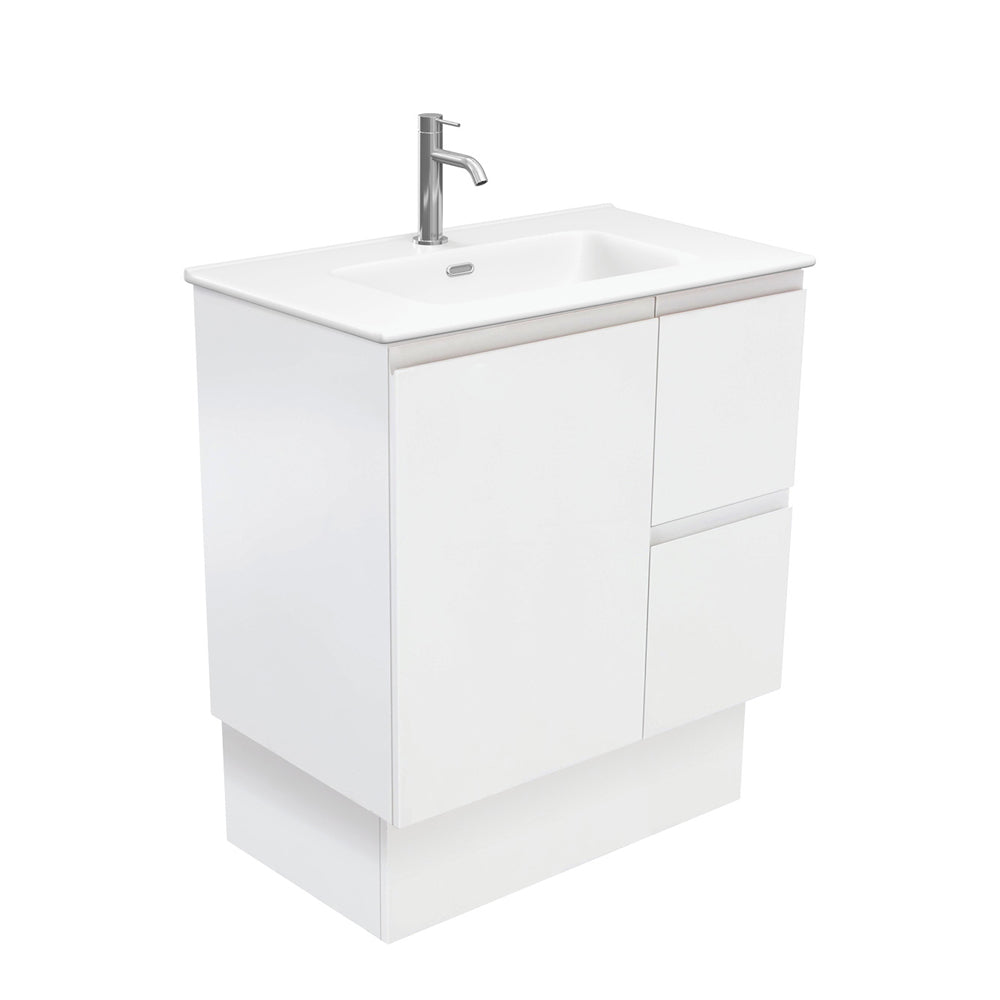 Joli Matte Fingerpull Satin White 750 Vanity On Kickboard