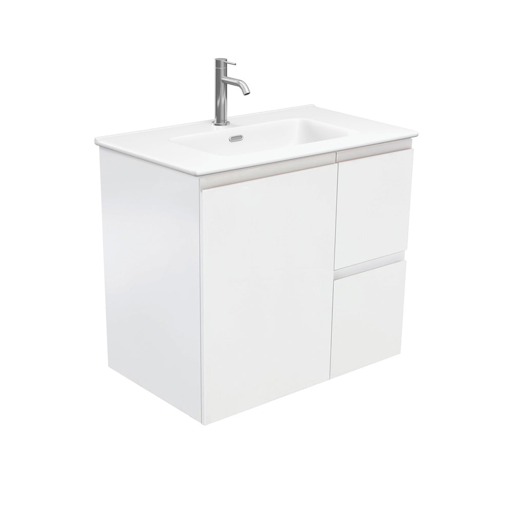 Joli Matte Fingerpull Satin White 750 Wall Hung Vanity