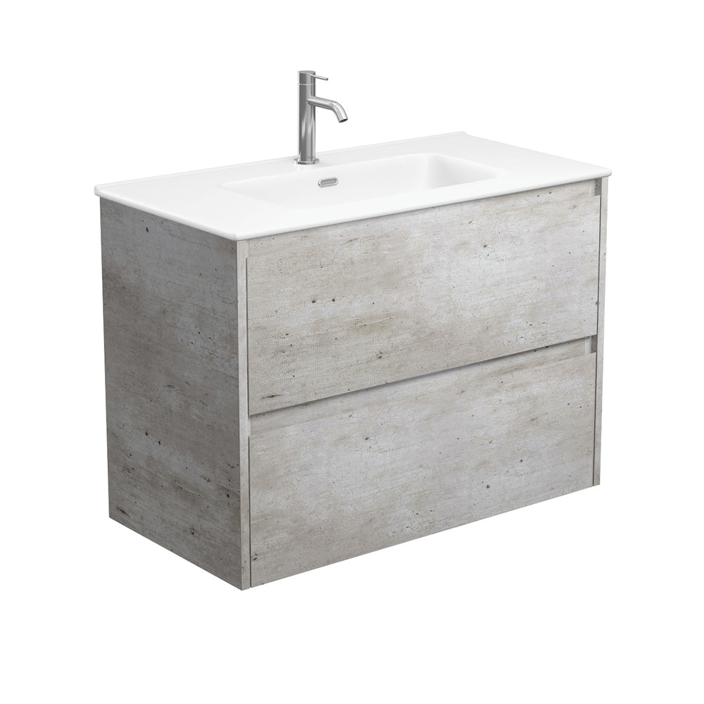 Joli Matte Amato Industrial 900 Wall Hung Vanity with Industrial Panels