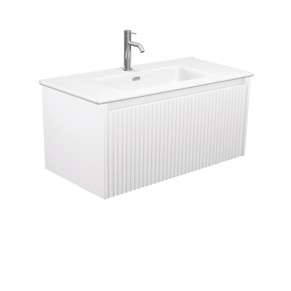 Joli Matte Alina Satin White 900 Wall Hung Vanity