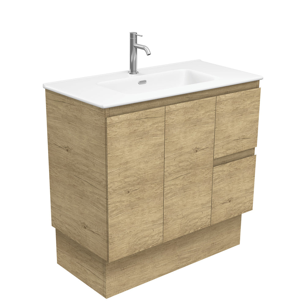 Joli Matte Edge Scandi Oak 900 Vanity On Kickboard