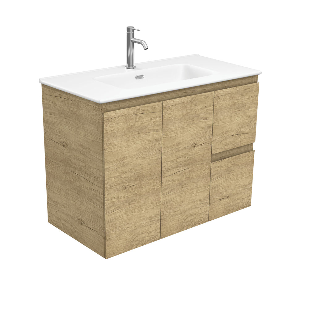 Joli Matte Edge Scandi Oak 900 Wall Hung Vanity