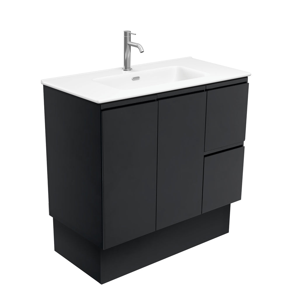 Joli Matte Fingerpull Satin Black 900 Vanity On Kickboard