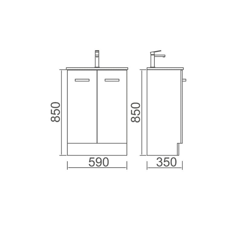 JUNIOR Vanity - Blue Bathware 