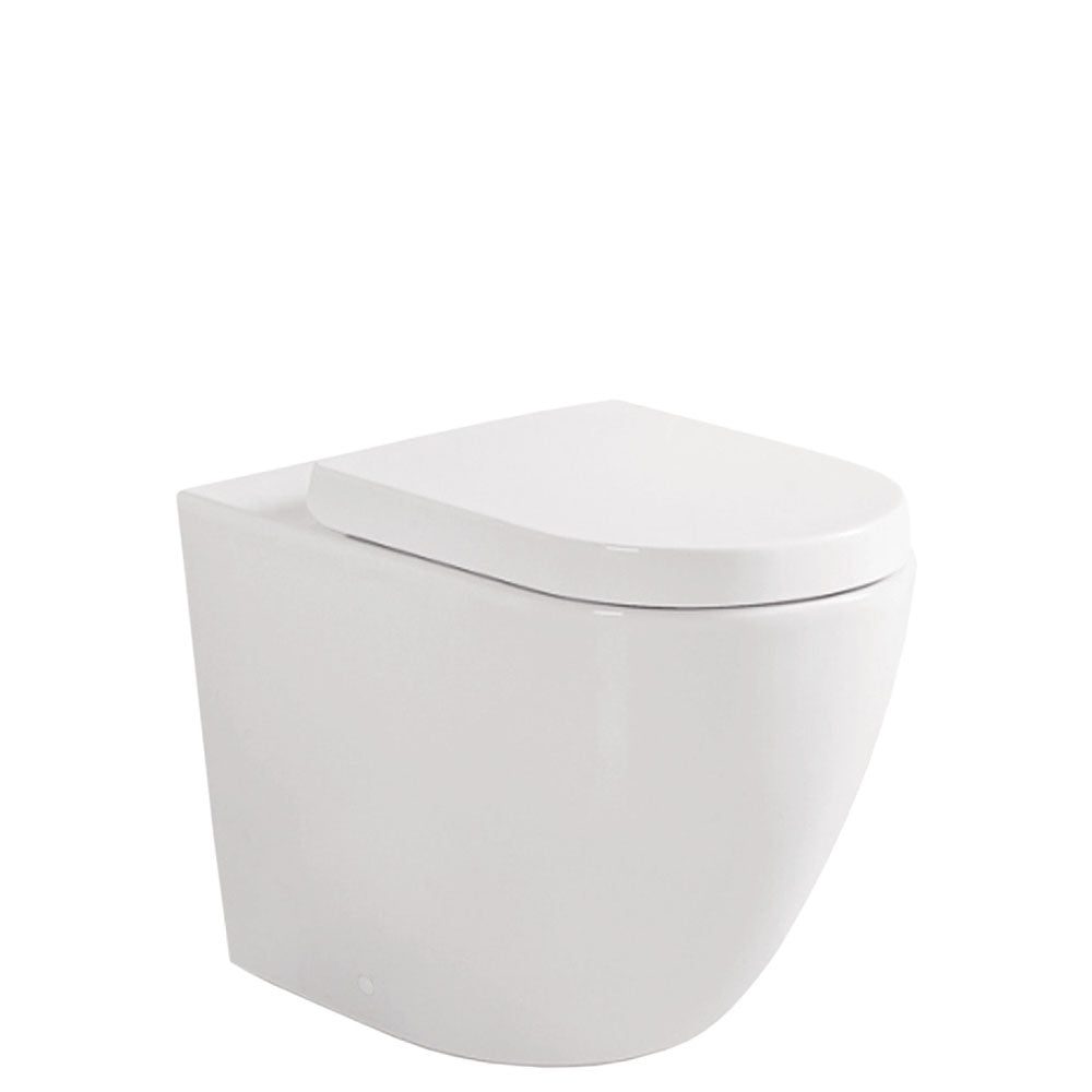 Koko Tornado Flush Wall-Faced Toilet Suite, Gloss White