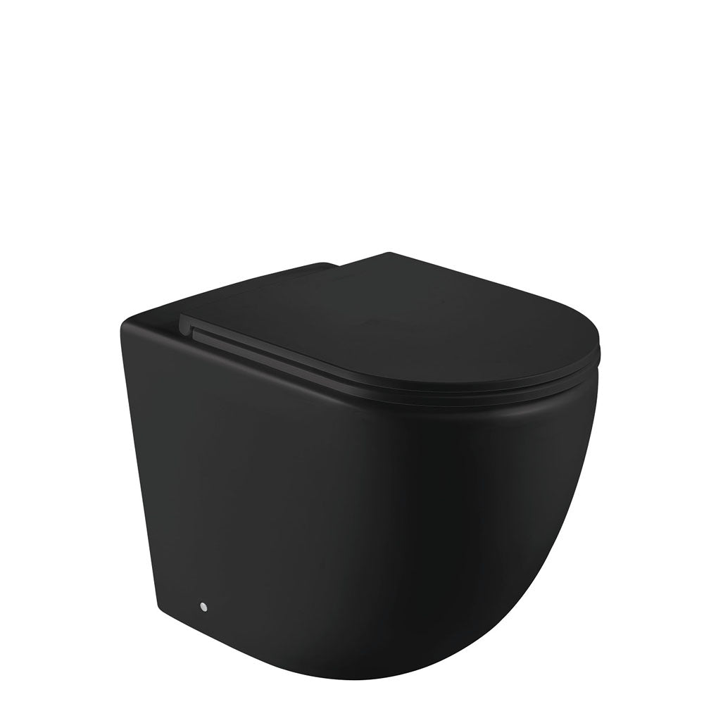 Koko Tornado Flush Wall-Faced Toilet Suite, Matte Black