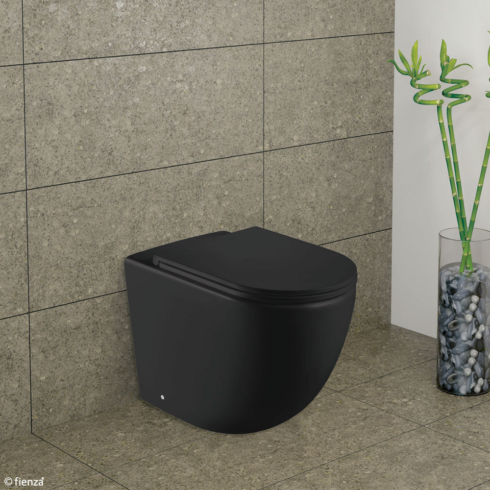 Koko Tornado Flush Wall-Faced Toilet Suite, Matte Black