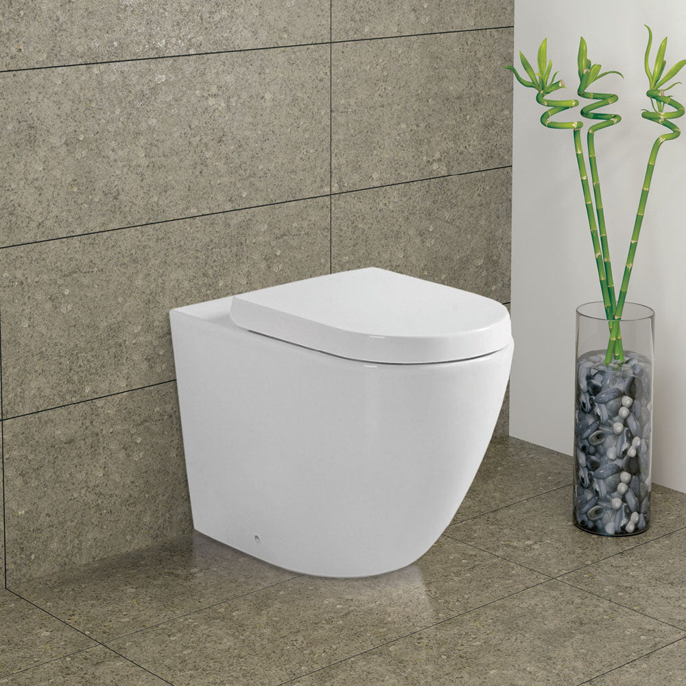 Koko Tornado Flush Wall-Faced Toilet Suite, Gloss White
