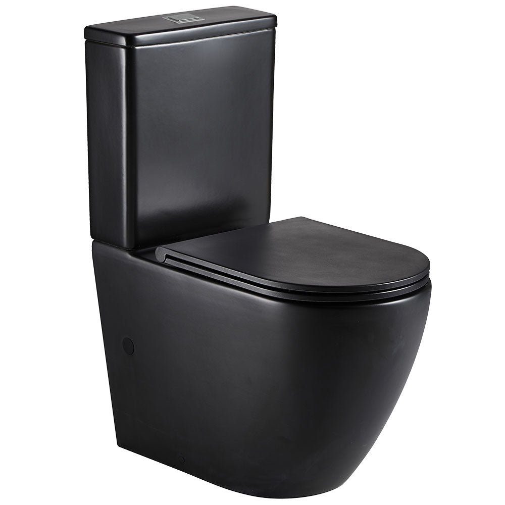 Koko Tornado Back-to-Wall Toilet Suite, Matte Black