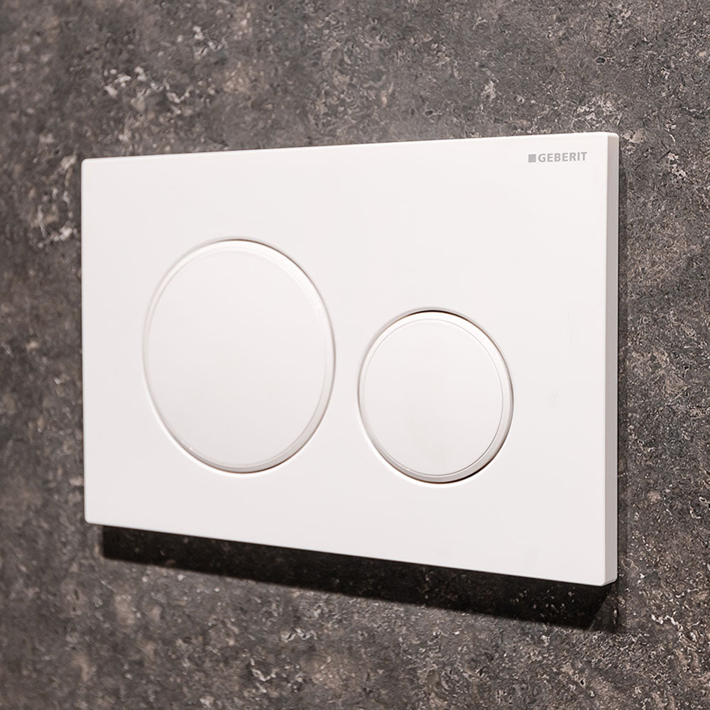 Alix Back-to-Wall Toilet Suite, Gloss White with Slim Seat