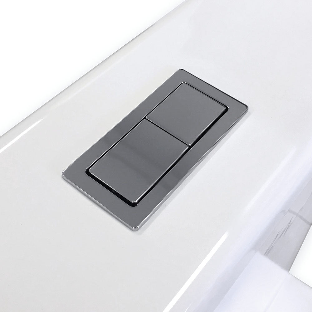 Alix Back-to-Wall Toilet Suite, Gloss White with Slim Seat