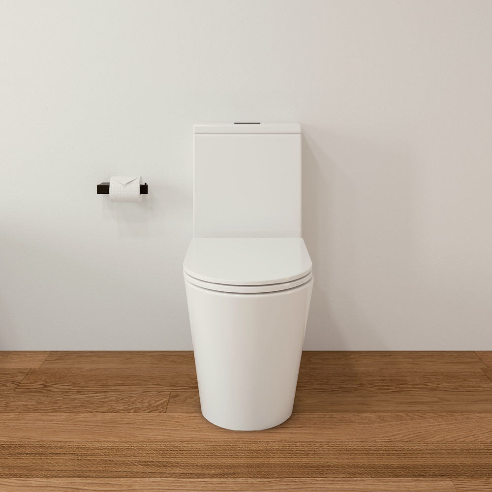 Isabella Back-to-Wall Toilet Suite, Gloss White with Slim Seat