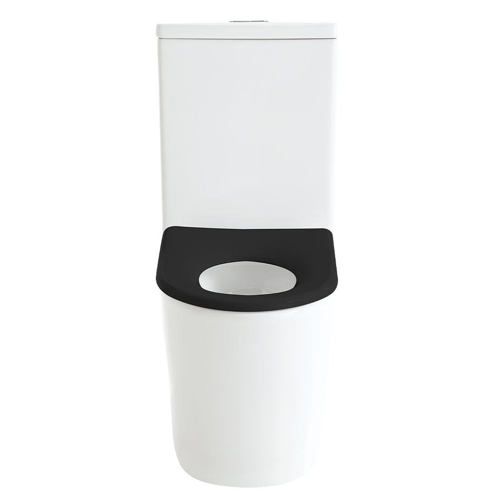 Isabella Junior Tornado Flush Back-to-Wall Toilet Suite, Black Seat