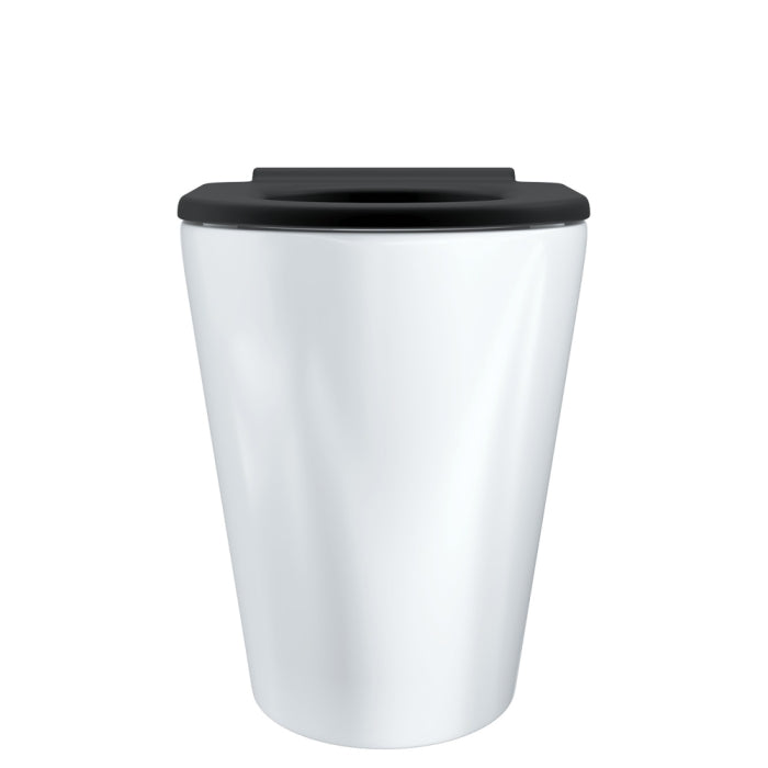 Isabella Care Wall-Faced Toilet Suite, Gloss White with Black Seat