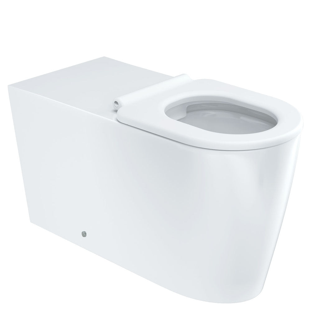 Isabella Care Wall-Faced Toilet Suite, Gloss White with White Seat