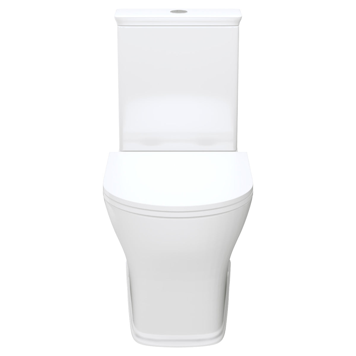 Lillian Tornado Flush Back-to-Wall Toilet Suite, Gloss White with Slim Seat