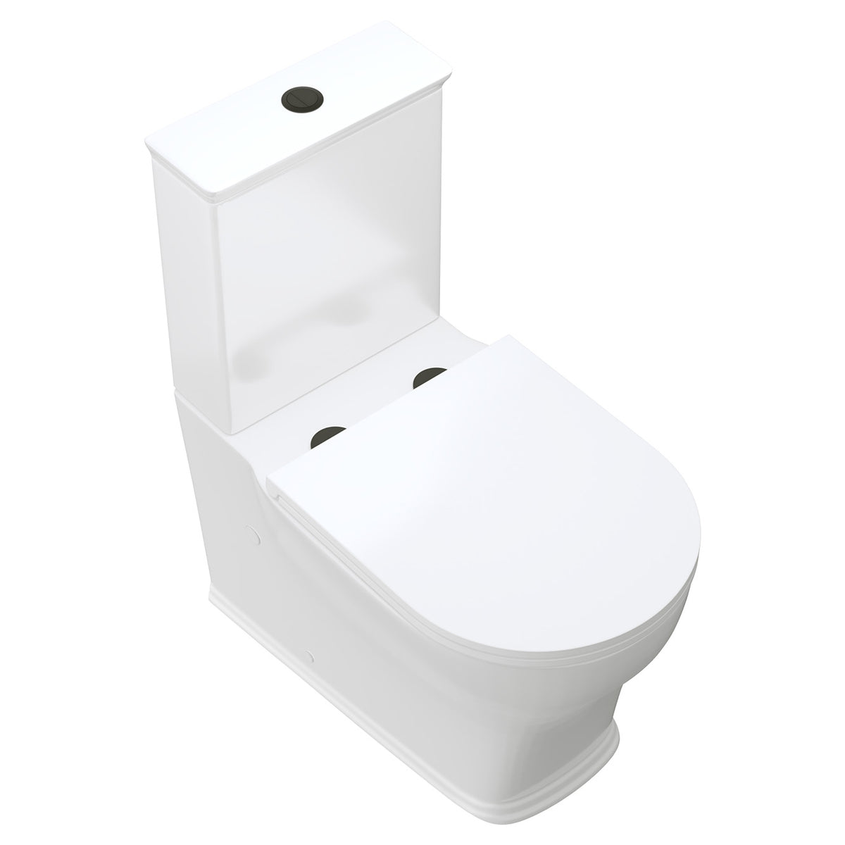 Lillian Tornado Flush Back-to-Wall Toilet Suite, Gloss White with Slim Seat