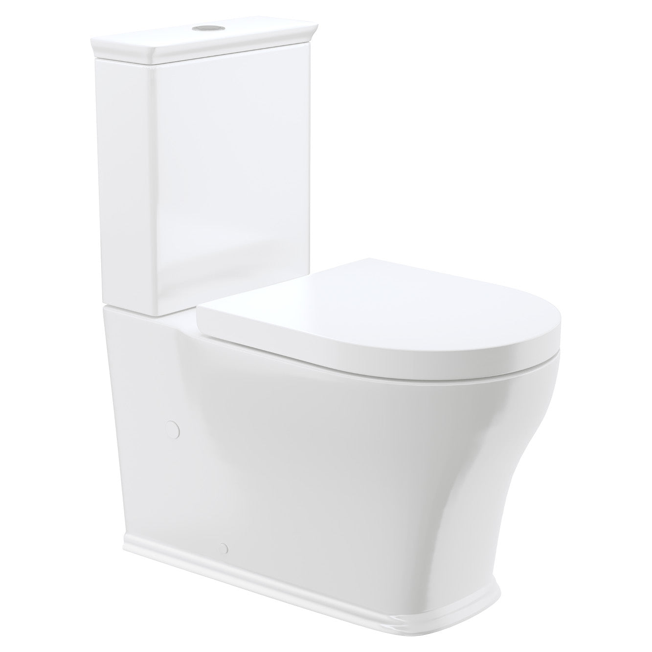 Lillian Tornado Flush Back-to-Wall Toilet Suite, Gloss White