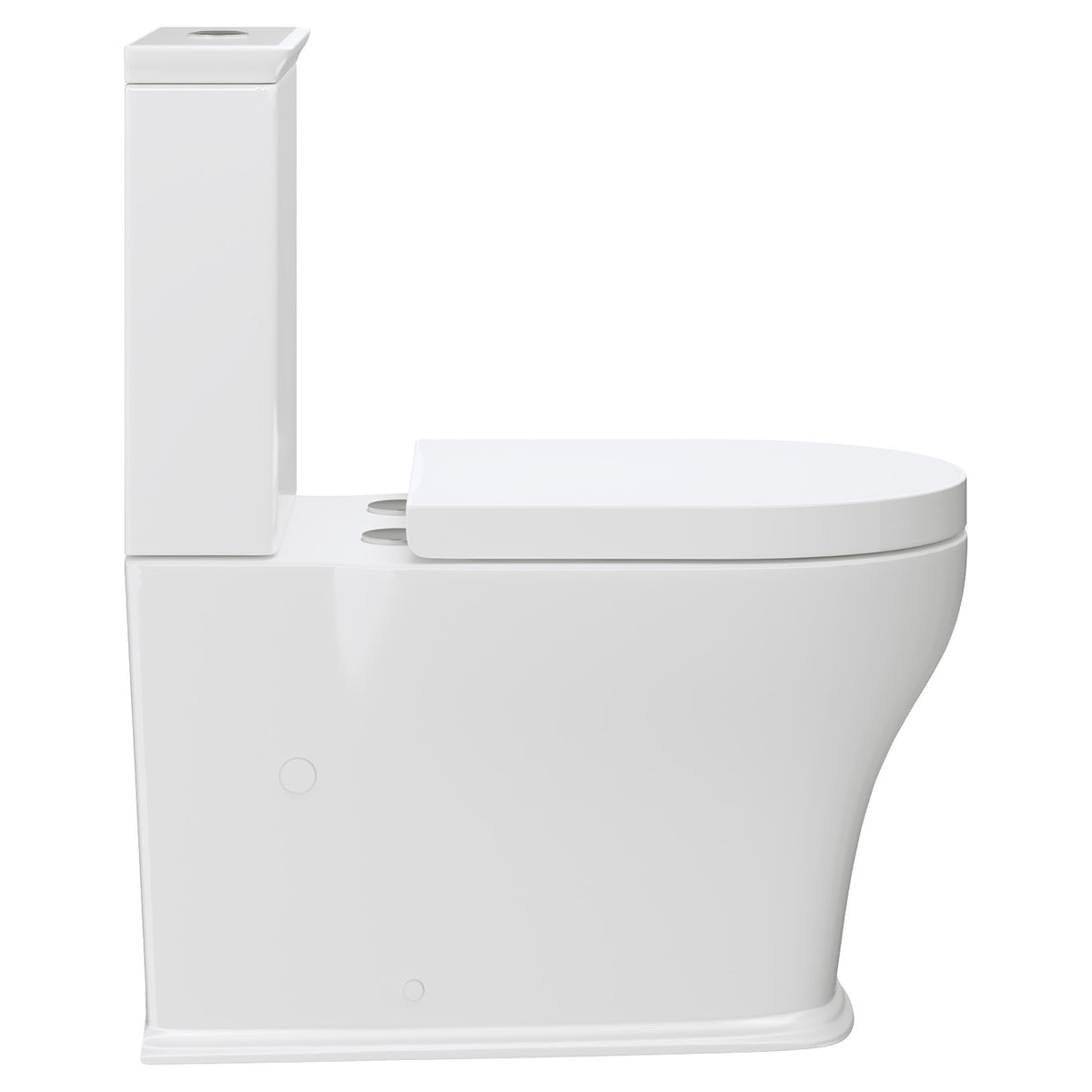 Lillian Tornado Flush Back-to-Wall Toilet Suite, Gloss White