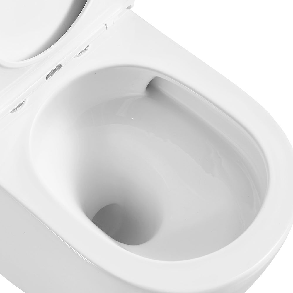 Joli Tornado Flush Back-to-Wall Toilet Suite, Gloss White with Slim Seat