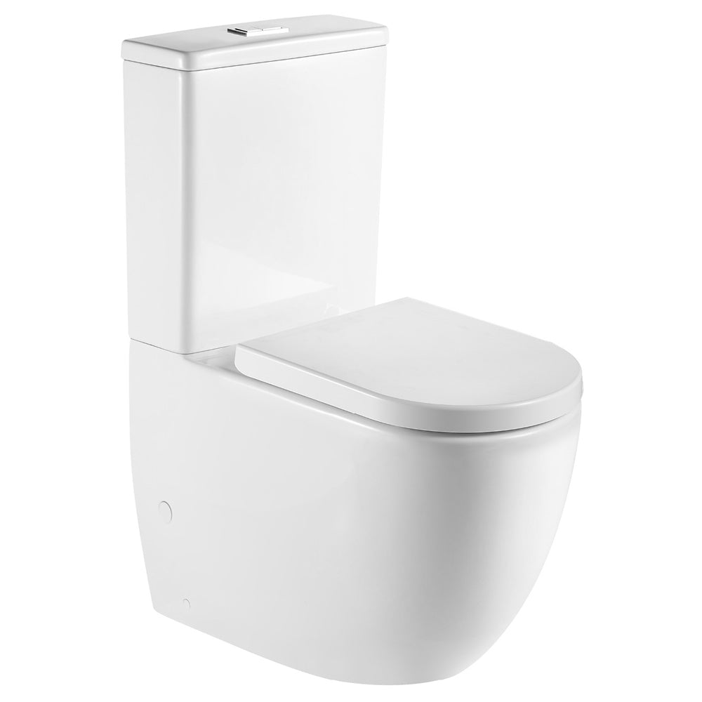 Joli Tornado Flush Back-to-Wall Toilet Suite, Gloss White