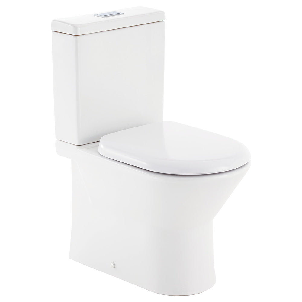 Escola Back-to-Wall Toilet Suite, Gloss White