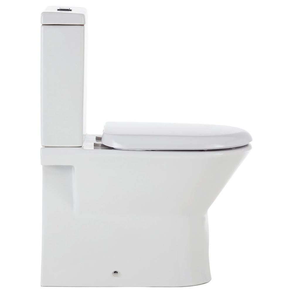Escola Back-to-Wall Toilet Suite, Gloss White