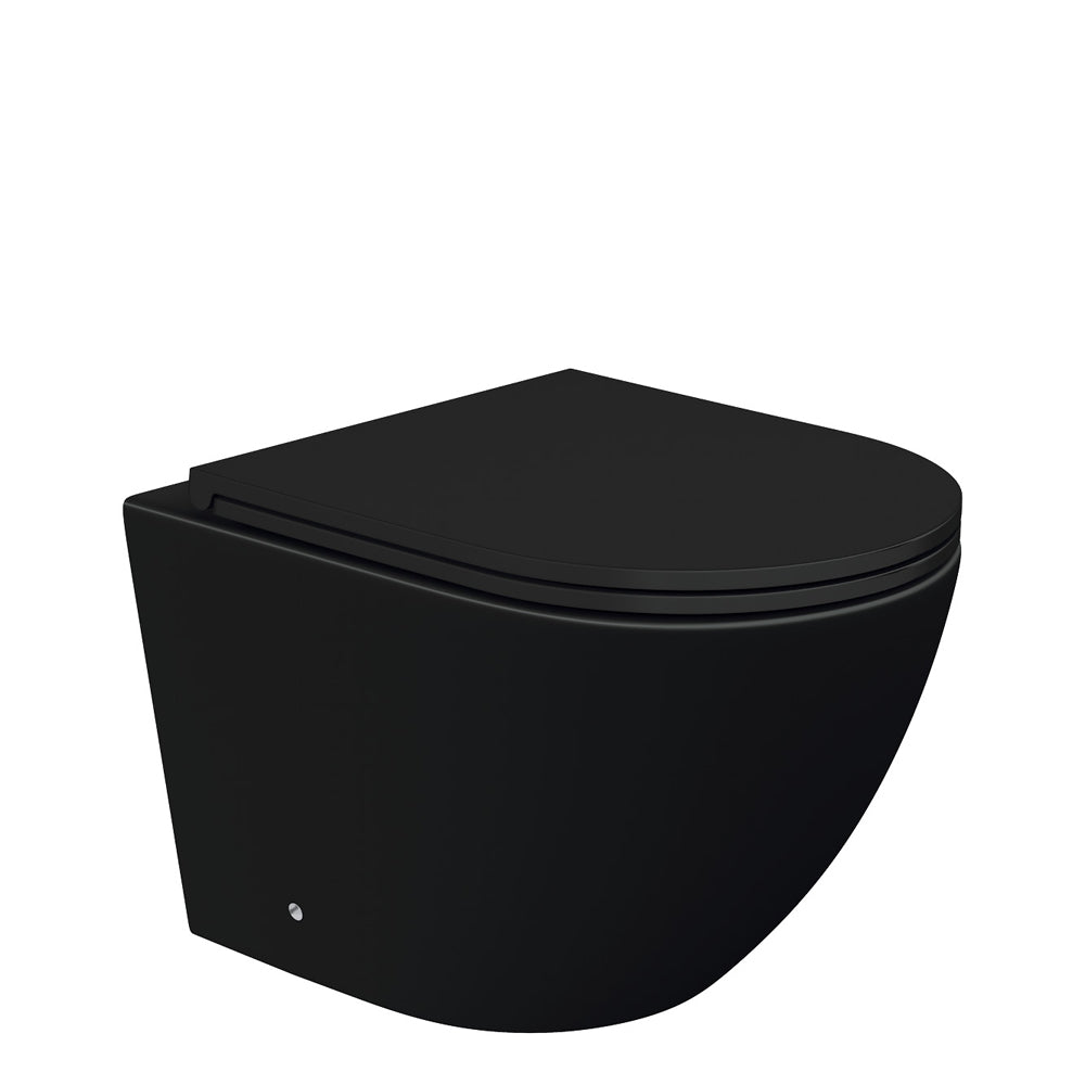 Koko Tornado Flush Wall Hung Toilet Suite, Matte Black