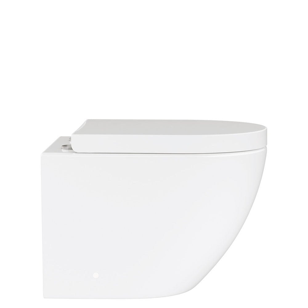 Koko Tornado Flush Wall Hung Toilet Suite, Gloss White