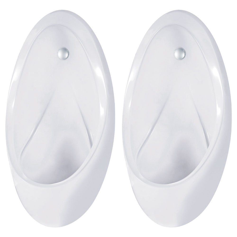 Isabella Twin Stall Urinal Kit, Gloss White with Zip® FlushMaster®